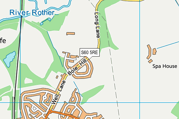 S60 5RE map - OS VectorMap District (Ordnance Survey)