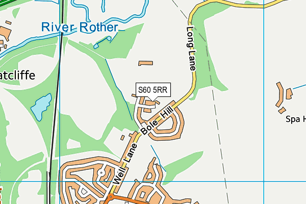 S60 5RR map - OS VectorMap District (Ordnance Survey)