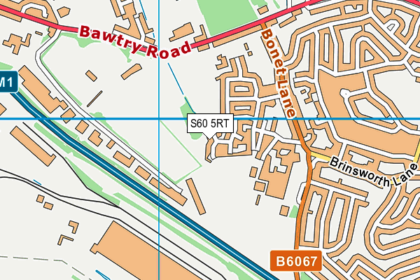 S60 5RT map - OS VectorMap District (Ordnance Survey)