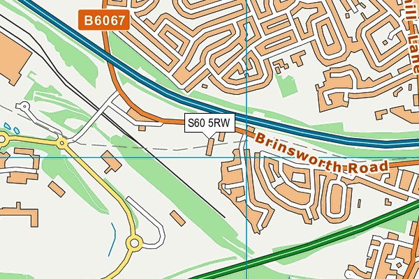 S60 5RW map - OS VectorMap District (Ordnance Survey)