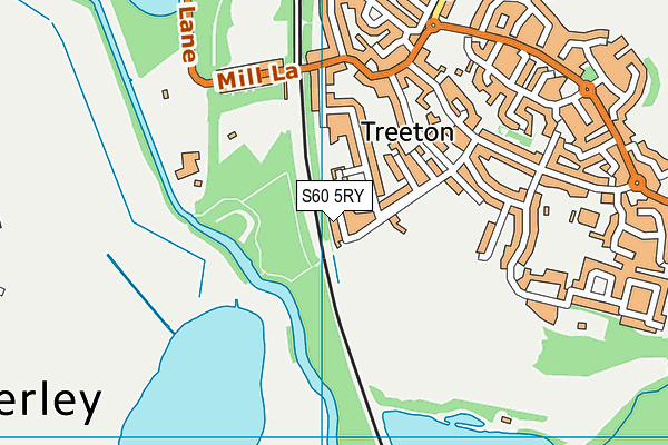 S60 5RY map - OS VectorMap District (Ordnance Survey)