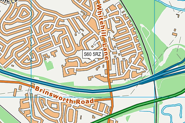 S60 5RZ map - OS VectorMap District (Ordnance Survey)