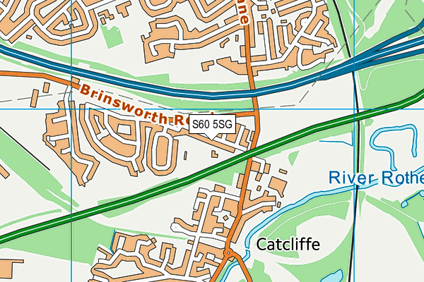 S60 5SG map - OS VectorMap District (Ordnance Survey)