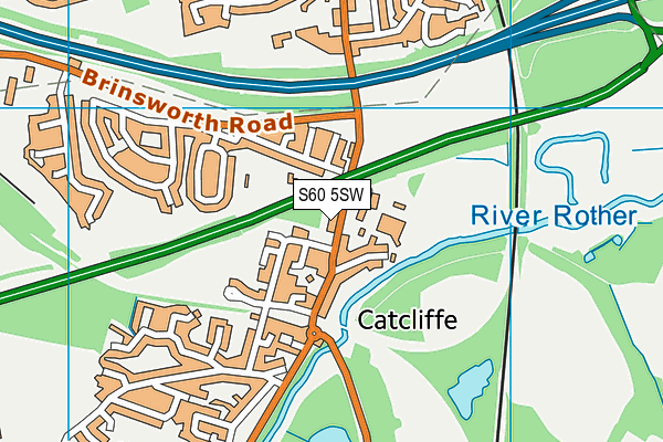 Catcliffe Primary School map (S60 5SW) - OS VectorMap District (Ordnance Survey)