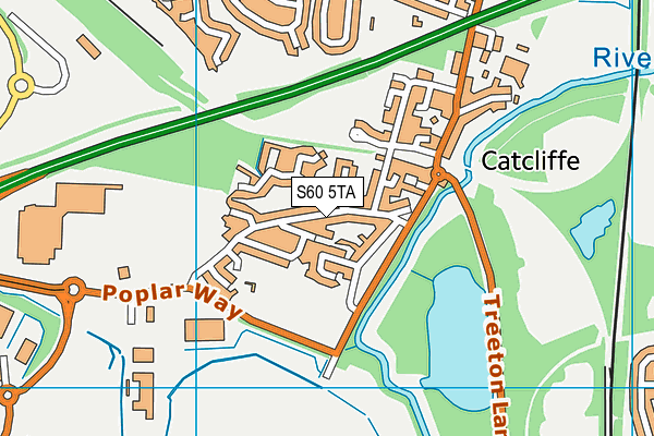 S60 5TA map - OS VectorMap District (Ordnance Survey)