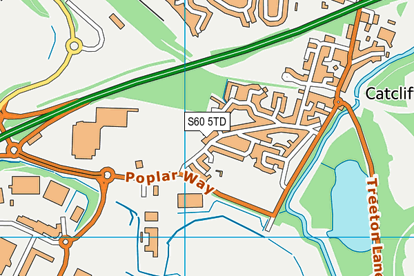 S60 5TD map - OS VectorMap District (Ordnance Survey)