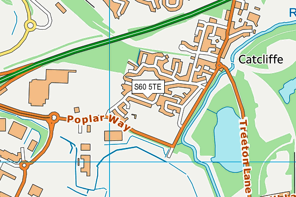 S60 5TE map - OS VectorMap District (Ordnance Survey)