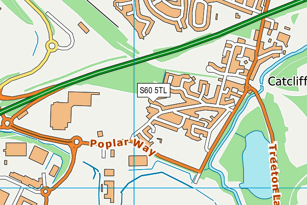 S60 5TL map - OS VectorMap District (Ordnance Survey)