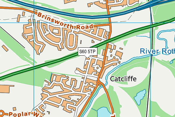 S60 5TP map - OS VectorMap District (Ordnance Survey)