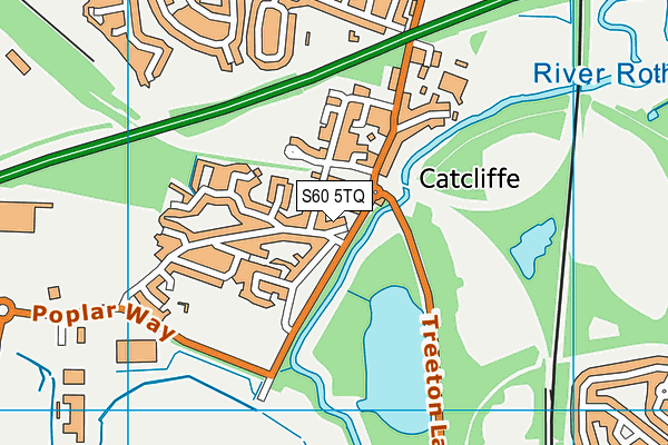 S60 5TQ map - OS VectorMap District (Ordnance Survey)