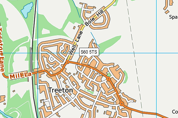 S60 5TS map - OS VectorMap District (Ordnance Survey)