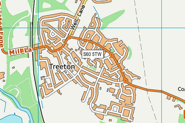 S60 5TW map - OS VectorMap District (Ordnance Survey)
