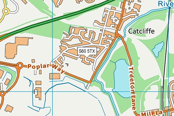 S60 5TX map - OS VectorMap District (Ordnance Survey)