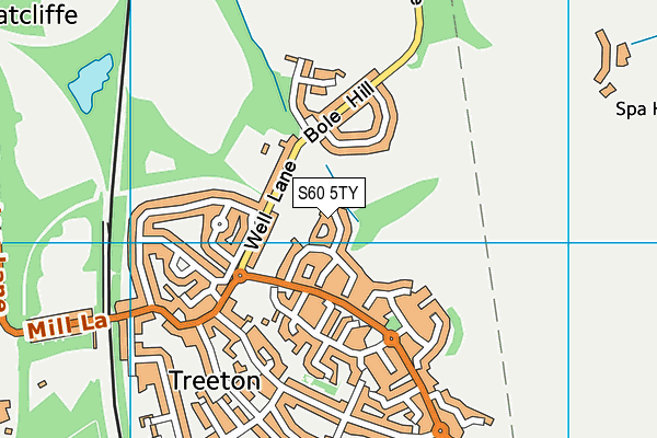 S60 5TY map - OS VectorMap District (Ordnance Survey)