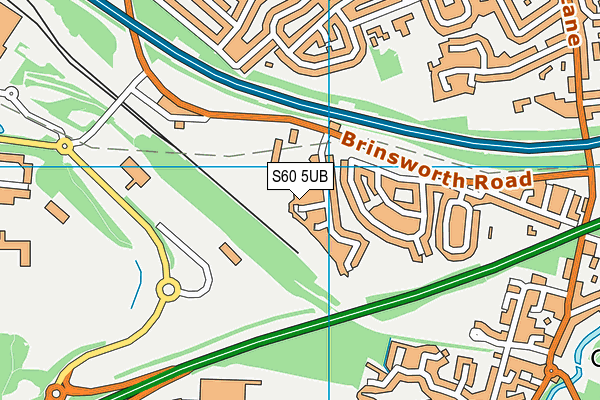 S60 5UB map - OS VectorMap District (Ordnance Survey)