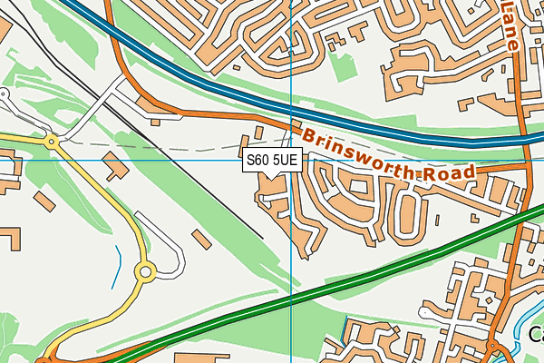 S60 5UE map - OS VectorMap District (Ordnance Survey)