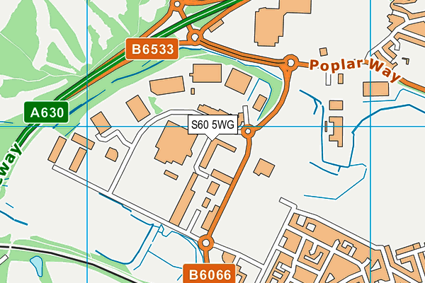 S60 5WG map - OS VectorMap District (Ordnance Survey)