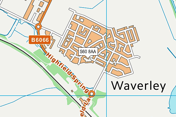 S60 8AA map - OS VectorMap District (Ordnance Survey)