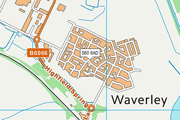 S60 8AD map - OS VectorMap District (Ordnance Survey)