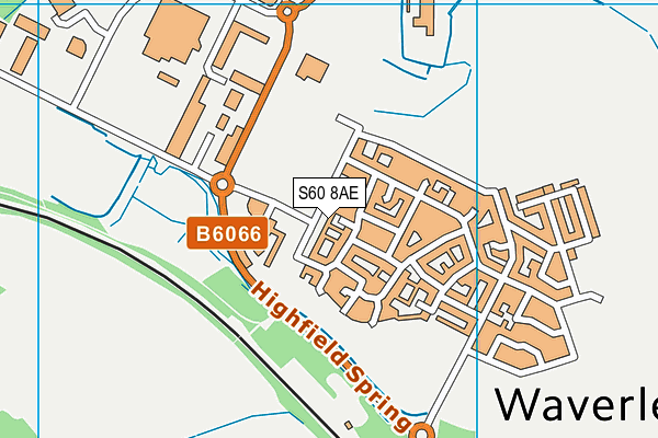 S60 8AE map - OS VectorMap District (Ordnance Survey)