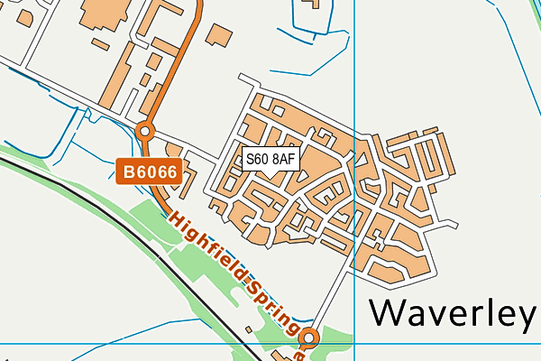 S60 8AF map - OS VectorMap District (Ordnance Survey)