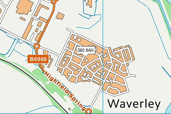 S60 8AH map - OS VectorMap District (Ordnance Survey)