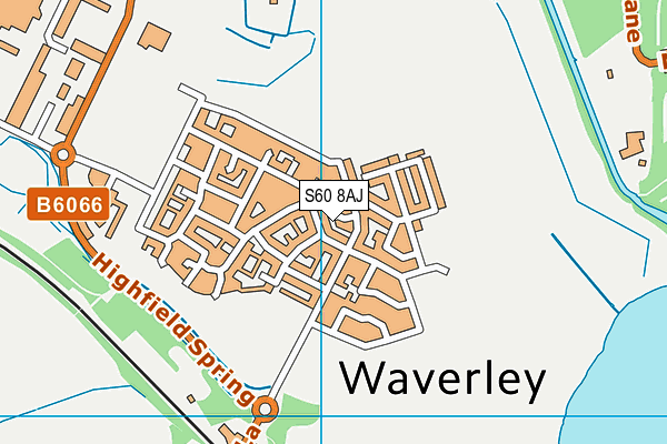 S60 8AJ map - OS VectorMap District (Ordnance Survey)