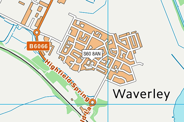 S60 8AN map - OS VectorMap District (Ordnance Survey)