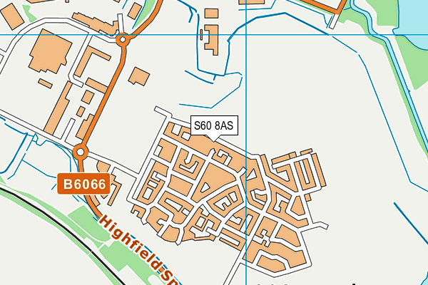 S60 8AS map - OS VectorMap District (Ordnance Survey)