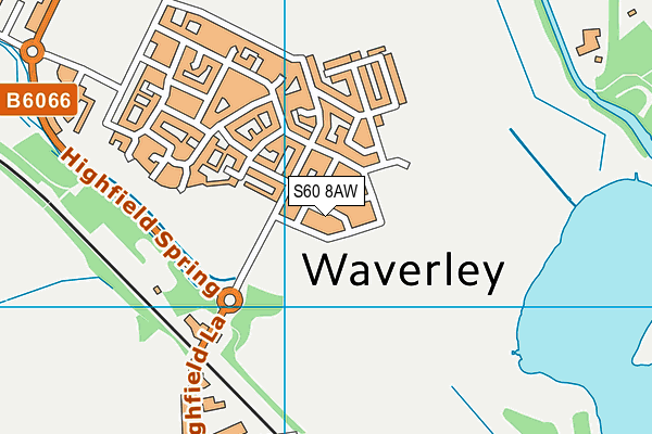 S60 8AW map - OS VectorMap District (Ordnance Survey)