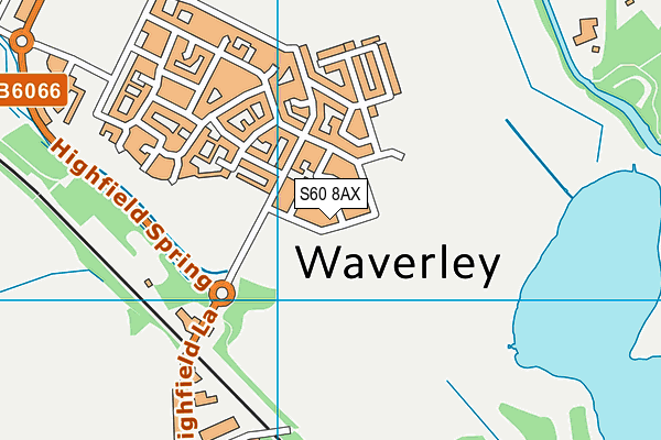 S60 8AX map - OS VectorMap District (Ordnance Survey)