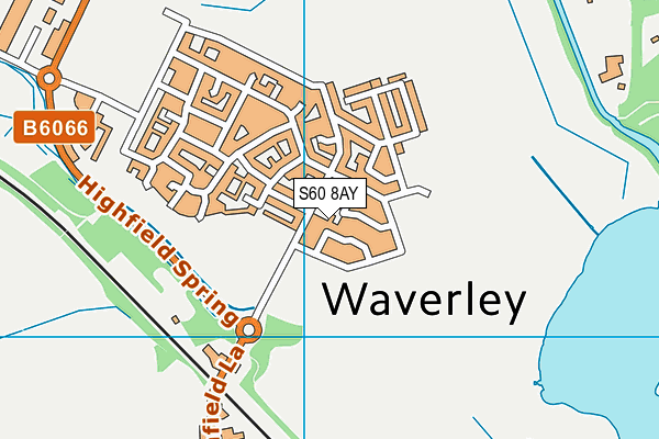 S60 8AY map - OS VectorMap District (Ordnance Survey)