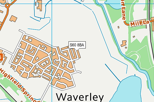 S60 8BA map - OS VectorMap District (Ordnance Survey)