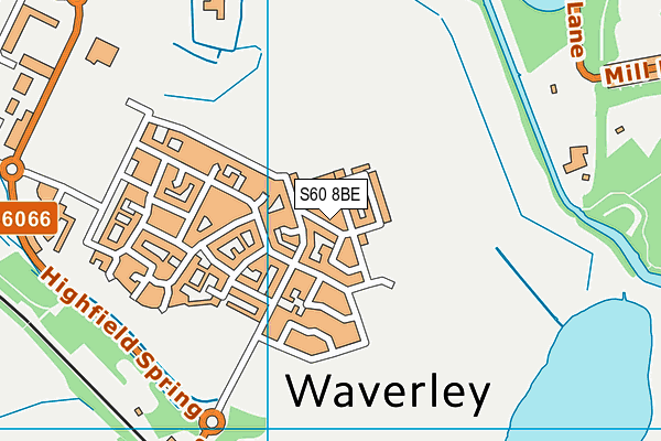 S60 8BE map - OS VectorMap District (Ordnance Survey)