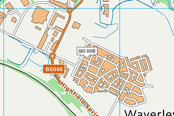 S60 8WB map - OS VectorMap District (Ordnance Survey)