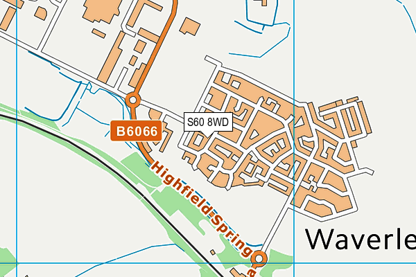 S60 8WD map - OS VectorMap District (Ordnance Survey)