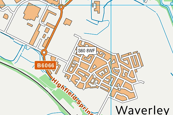 S60 8WF map - OS VectorMap District (Ordnance Survey)
