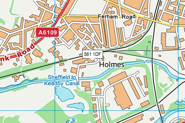 S61 1DF map - OS VectorMap District (Ordnance Survey)