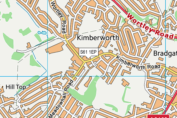 S61 1EP map - OS VectorMap District (Ordnance Survey)