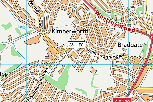 S61 1ES map - OS VectorMap District (Ordnance Survey)