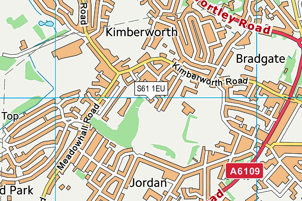 S61 1EU map - OS VectorMap District (Ordnance Survey)