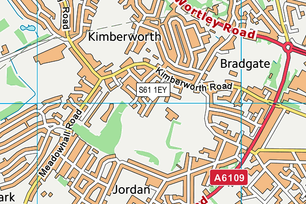 S61 1EY map - OS VectorMap District (Ordnance Survey)