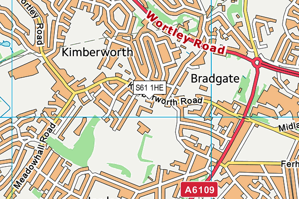 Kimberworth Community Primary School map (S61 1HE) - OS VectorMap District (Ordnance Survey)