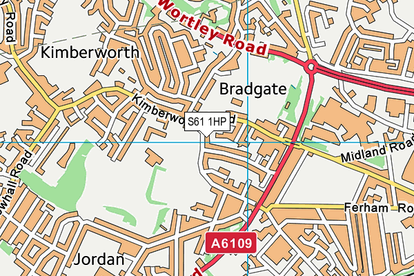 S61 1HP map - OS VectorMap District (Ordnance Survey)