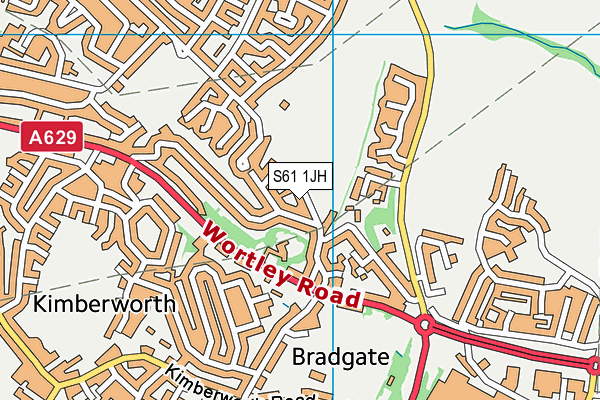 S61 1JH map - OS VectorMap District (Ordnance Survey)