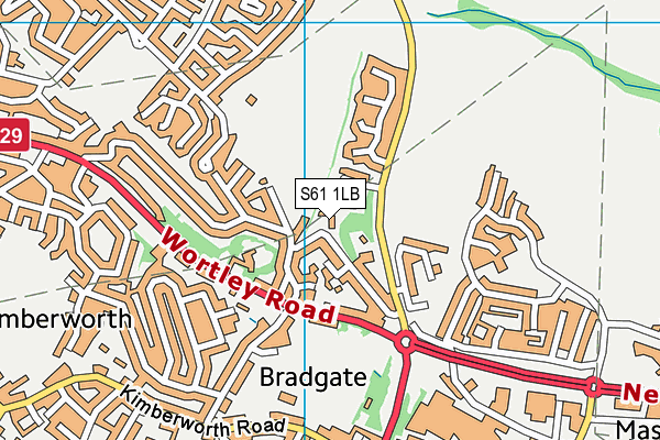 S61 1LB map - OS VectorMap District (Ordnance Survey)