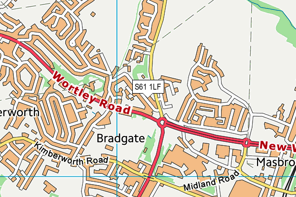 S61 1LF map - OS VectorMap District (Ordnance Survey)