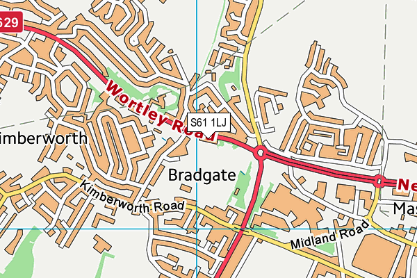 Bradgate Park map (S61 1LJ) - OS VectorMap District (Ordnance Survey)