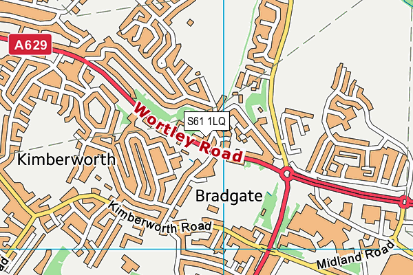 S61 1LQ map - OS VectorMap District (Ordnance Survey)