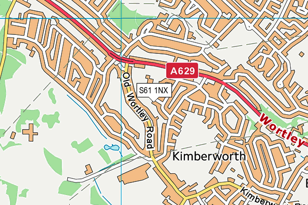 S61 1NX map - OS VectorMap District (Ordnance Survey)